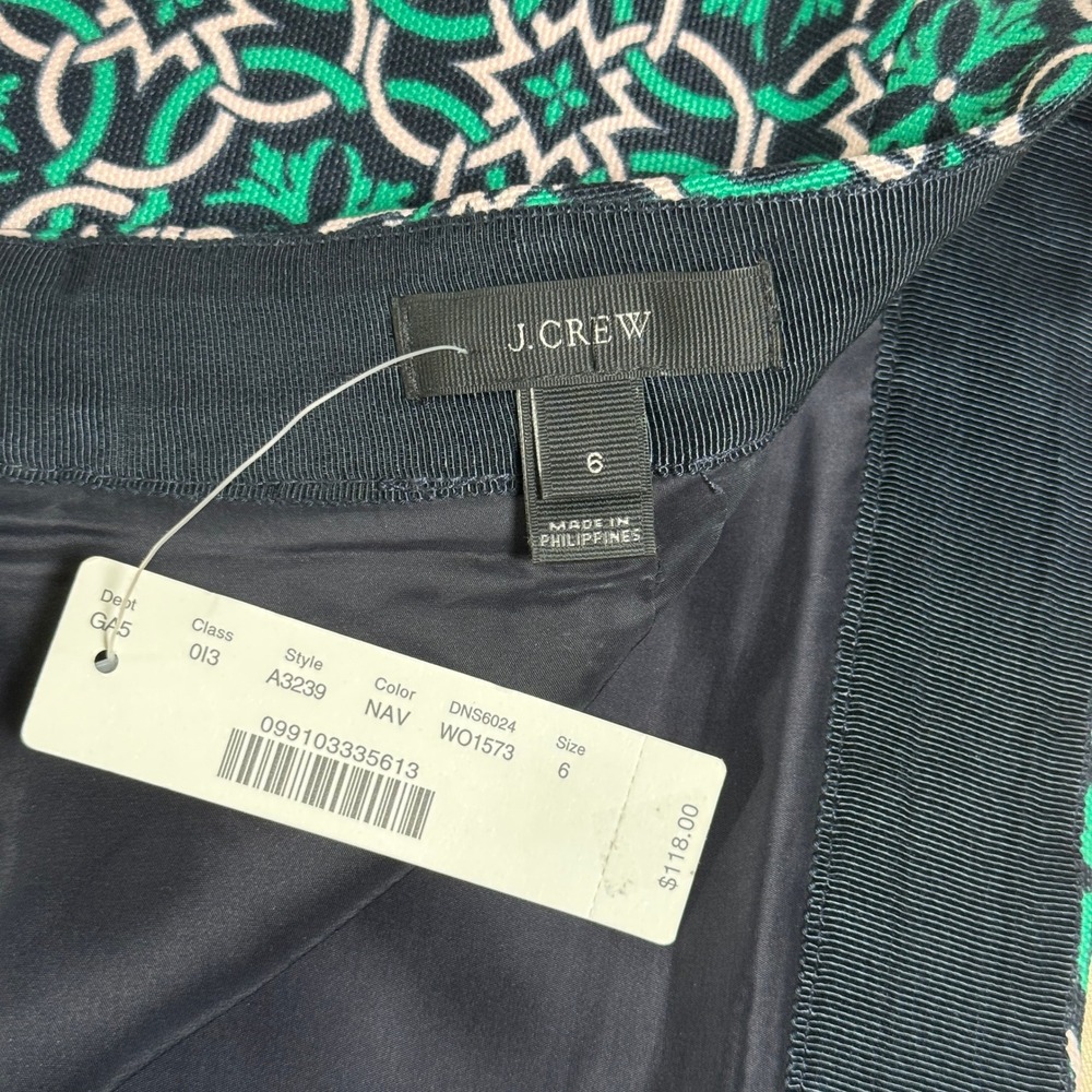 J. Crew Lattice Medallion Celtic Link High Waist Pencil Skirt Size 6 NWT Classic - Picture 5 of 11